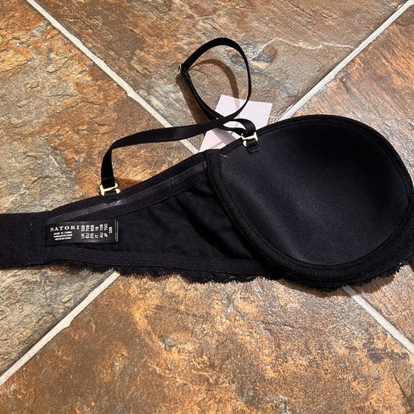 NWT Natori 32B Black Bra with Removable Straps - Picture 2 of 6